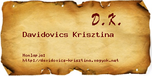 Davidovics Krisztina névjegykártya