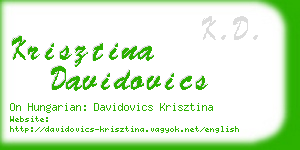 krisztina davidovics business card